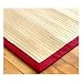 5' X 8' Red Trim Earth Friendly Bamboo Rug Bamboo Mat Area Rug