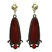 Damsel Antique Silver Ruby Clip On Earrings