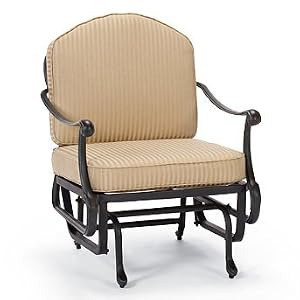 Villette Outdoor Glider Outdoor Lounge Chair with Cushions - Sand - Frontgate, Patio Furniture