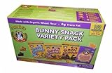 Annie's Bunny Snack 1 oz Bags Variety Pack (8 Chocolate Chips Bunny Grahams, 8 Chocolate Bunny Grahams, 8 Honey Bunny Grahams, 12 Cheddar Bunnies Crackers), 36-Count