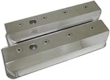 1986-97 Chevy 5.0L & 5.7L Fabricated Polished Aluminum Center Bolt Valve Covers - Smooth