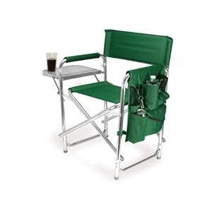 Picnic Time Portable Folding Sports Chair, Hunter Green