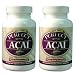 100% Organic ACAI Pure Freeze Dried Fruit Berry, 2 Bottles (120 Capsules Ea Bottle)