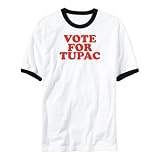 T-Shirt Ringer White  Vote For Tupac  Name