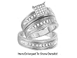 Beautiful 10k. White Gold 3pc. Genuine 1/3 Ctw. Diamond Set For Him and Her " Special "