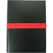 Black with Red Elastic Cavallini Moderno Elastic Bound Leather Journal