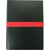 Black with Red Elastic Cavallini Moderno Elastic Bound Leather Journal