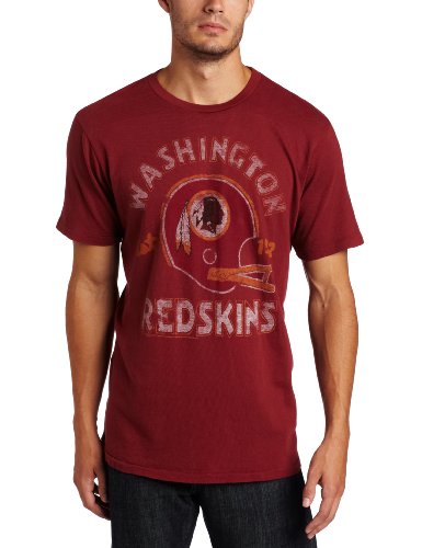NFL Men's Washington Redskins Heather Vintage Short Sleeve Crew (Crimson, Small)