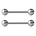 Ruifan Mix Color 316L Stainless Steel Nipple Shield Tongue Barbell Ring Bar Body Piercing 14G 8PCS