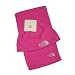 2 PIECE SET: The North Face Unisex Thermal Fleece Scarf & Beanie Hat - Pink (Size: one size)