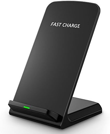 Fast Wireless Charging Pad,MUJAY QI Fast Wireless Charger Samsung Galaxy S6 S7 Edge Edge+ Note 7 5 Fast Charging Wireless Pad Stand For All QI-Enabled Devices (Black)