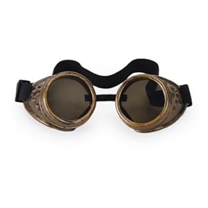 Lunettes de Protection de Style Antique Steampunk Gothique pour Cosplay Photos Déguisement (Couleur de Cuivre)