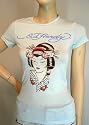 Ed Hardy Women Lady T-Shirt Geisha Studs