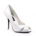 5 Inch Sexy High Heel Shoes Womens Evening Shoes Classic Pump Shoes With Crisscross Band White Patent