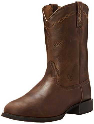 Ariat Men's Heritage Roper Western Cowboy Boot, Distressed Brown, 11.5 B US