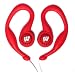 Koss SportClip Earphones with Wind Up Storage Case - University of Wisconsin Logo
