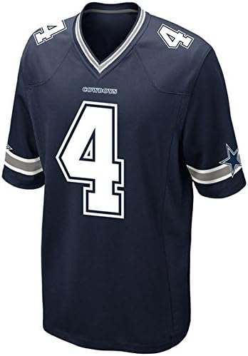 LAJFIPOT Dallas Football Cowboys Player Prescott#4 Jersey