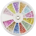 Nail Art MoYou 1.5mm Rhinestone MIX Pack of 1000 Crystal Premium Quality Gemstones in 12 different colours, beauty accessory for women nails, fun and easy to apply with top coat or nail glue