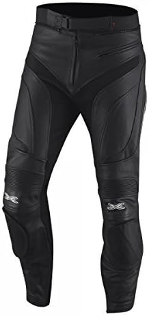 ISX Raul - Men's Motorbike Leather Trousers - Black, Uk 38