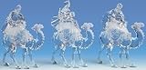 Set of 3 Icy Crystal Three Kings Religious Christmas Nativity Figures