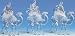 Set of 3 Icy Crystal Religious Three Kings Christmas Nativity Figures