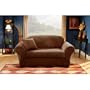 Stretch Pique Separate Seat Loveseat Slipcover (Box Cushion) Fabric: Taupe