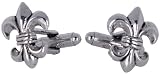 Antiqued Silver Tone Fleur Di Lis Cufflinks by Cuff-Daddy