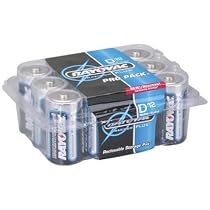 Rayovac Alkaline Batteries, D Size, 12-Count Packages (Pack of 2)