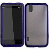 Dark Purple TPU+PC Case Cover for HTC Kingdom 4G Hero 4G Evo Design 4G