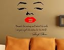 Marilyn Monroe Wall Decal Decor Quote Face Red Lips Large Nice Sticker