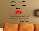 Marilyn Monroe Wall Decal Decor Quote Face Red Lips Large Nice Sticker