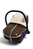 Wallaboo microfibre suede car seat footmuff chocolate