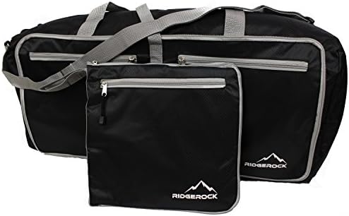 Ridgerock Travel Duffel Bag For Women &amp; Men - Foldable Duffle For Luggage Gym Sports