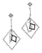 Sterling/B&W Diamond Dangle Sqr Earrings .30 TW SW-338