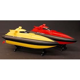 2 Mini Tracer RC Speed Boat Radio Control Pushball Racing Ship by AmazingTechDepot.com
