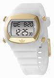 Adidas White & Goldtone Polyurethane Strap Watch