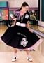 Black Adult Poodle Skirt With Pink & Black Poodle
