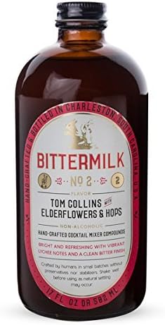 Bittermilk No.2 Tom Collins with Elderflowers & Hops Cocktail Mixer - 17 oz by Bittermilk