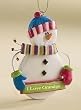 Club Pack of 12 "I Love Grandpa" Snowman Christmas Ornaments #24577