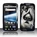 Premium Ace Spade Skull Design Hard Rubberized Shield Cover Case + Atom LED Keychain Light for Motorola Atrix 4G (AT&T)