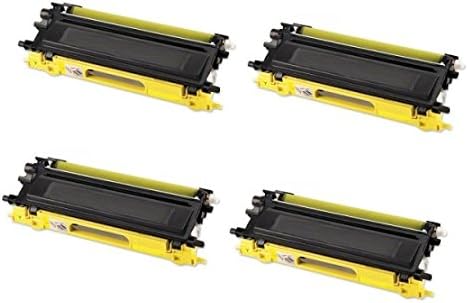 Remanufactured HQ Compatible YELLOW BROTHER TN210 TN240 Toner Cartridge DCP-9010CN MFC-9010CN MFC-9120CN MFC-9125CN MFC-9320CN MFC-9320CW HL-3040CN HL-3045CN HL-3070CW HL-3075CW HL-8070 HL-8370- 4 PACKS