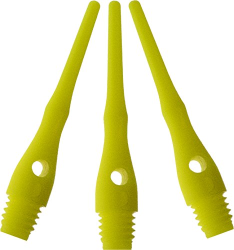 Viper Dart Accessory: Tufflex III 2BA Thread Soft Tip Dart Points, Neon Yellow, 1000 Pack