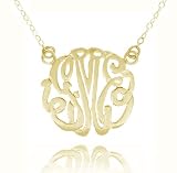 Personalized Initials Pendant (Order Your Initials)- Gold Over Sterling Silver