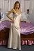 IS-LS-555-R, Long Gown of Lingerie Satin - In Stock Lingerie Style 555 XL 33. Black (17)