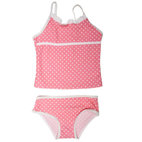 Starblu Pink and White Polka Dot Tankini - Pink - 3 Years