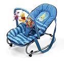 Hauck 633021 - Wippe Bungee Deluxe Panorama Pooh blue