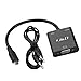 J&D Gold Plated Micro HDMI to VGA with Audio Adapter Cable Converter (Black, Adapter with Audio)