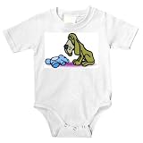 Onesie with blue, hound, teddy, dog, toy, bear