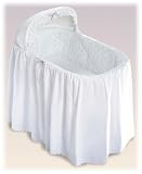 Eyelet One-Tier Long Standard Bassinet Skirt Set