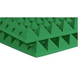 Auralex 4PYR24GRE 4 Studiofoam Pyramid Panels in Kelly Green 6-2'x4'x4 panels
